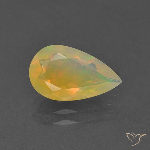 1.29ct Naturale Multicolore Opale, Forma a pera, Trasparente