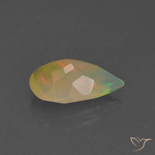 Opale Multicolore naturale da 1.29 ct, Forma a pera, Trasparente