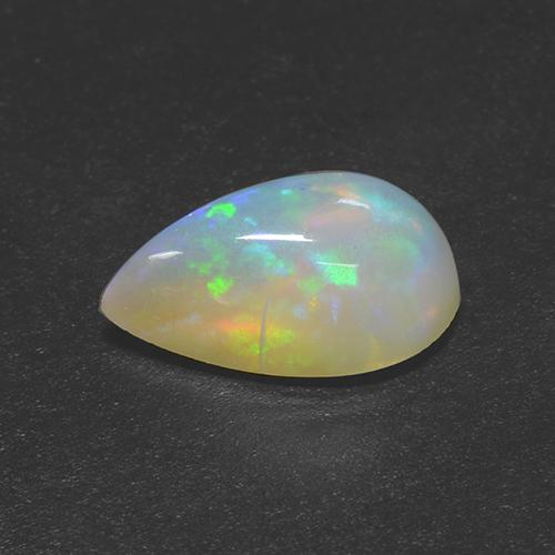 Opale multicolore naturale da 1,88 ct, taglio a pera, trasparente