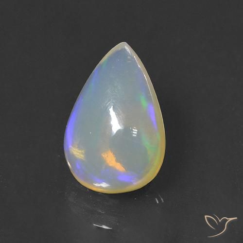 2.14ct Naturale Multicolore Opale, Forma a pera, Trasparente, Photo A