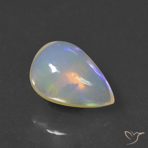 Opale Multicolore naturale da 2.14 ct, Forma a pera, Trasparente