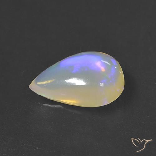 Opale Multicolore naturale da 2.14 ct, Forma a pera, Trasparente