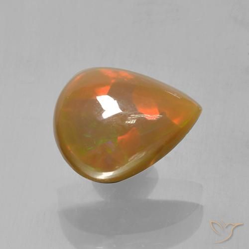 Opale Multicolore naturale da 1.36 ct, Forma a pera, Traslucido
