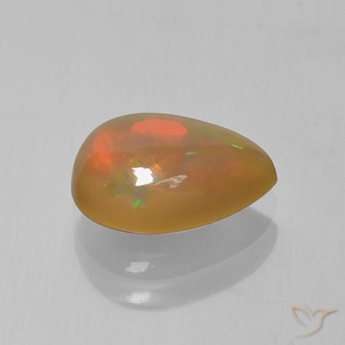 Opale Multicolore naturale da 1.36 ct, Forma a pera, Traslucido