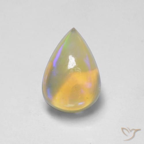 1.60ct Naturale Multicolore Opale, Forma a pera, Trasparente, Photo A