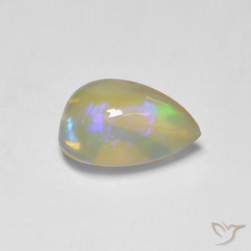 Opale Multicolore naturale da 1.60 ct, Forma a pera, Trasparente