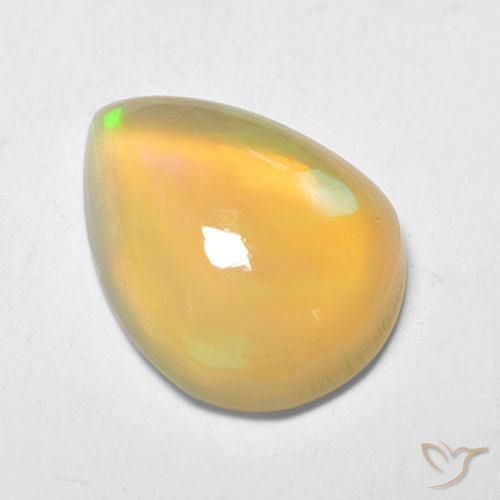 1.21ct Naturale Multicolore Opale, Forma a pera, Trasparente