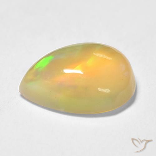 Opale Multicolore naturale da 1.21 ct, Forma a pera, Trasparente