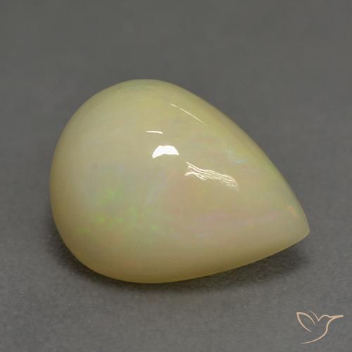 1.58ct Naturale Multicolore Opale, Forma a pera, Traslucido