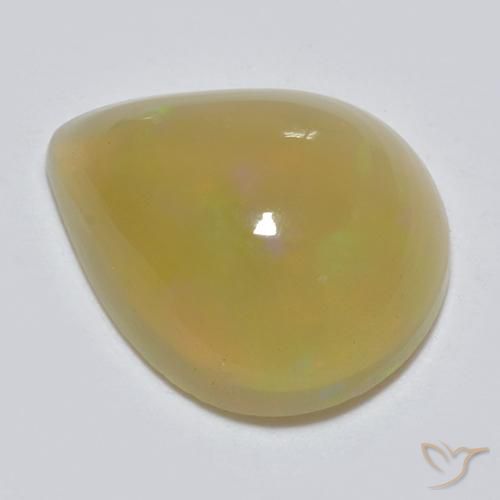 1.51ct Naturale Multicolore Opale, Forma a pera, Traslucido