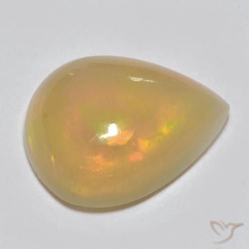 Opale Multicolore naturale da 1.25 ct, Forma a pera, Traslucido