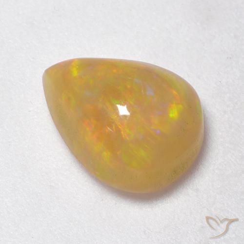 Opale Multicolore naturale da 1.59 ct, Forma a pera, Traslucido