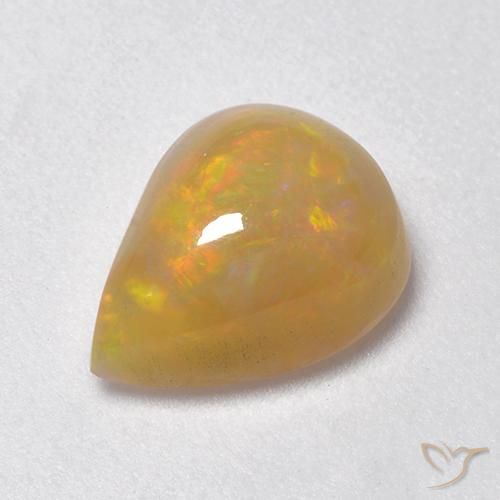 Opale Multicolore naturale da 1.59 ct, Forma a pera, Traslucido
