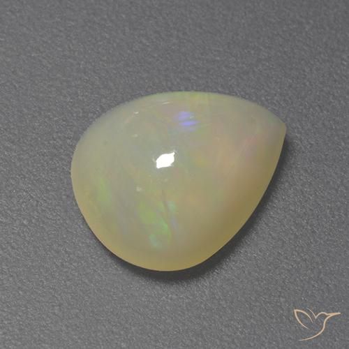 1.55ct Naturale Multicolore Opale, Forma a pera, Traslucido, Photo A