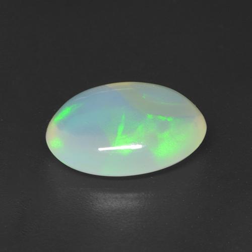 Opale multicolore naturale da 1,27 ct, taglio ovale, trasparente