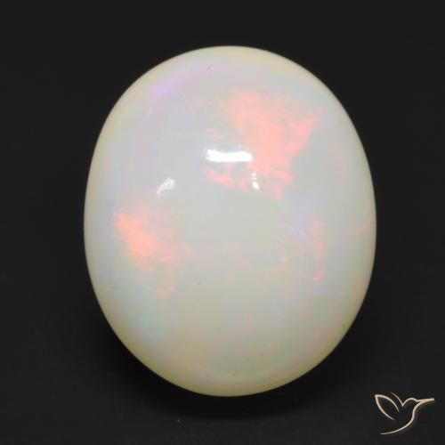 3.49ct Naturale Multicolore Opale, Ovale, Traslucido