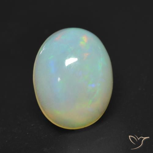 1.14ct Naturale Multicolore Opale, Ovale, Traslucido