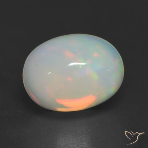 1.54ct Naturale Multicolore Opale, Ovale, Trasparente, Photo A