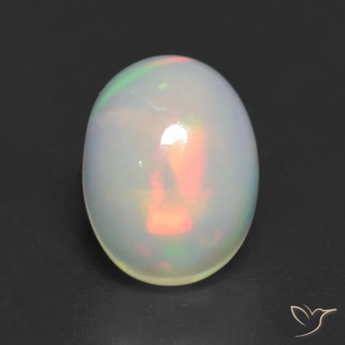 Opale Multicolore naturale da 1.54 ct, Ovale, Trasparente