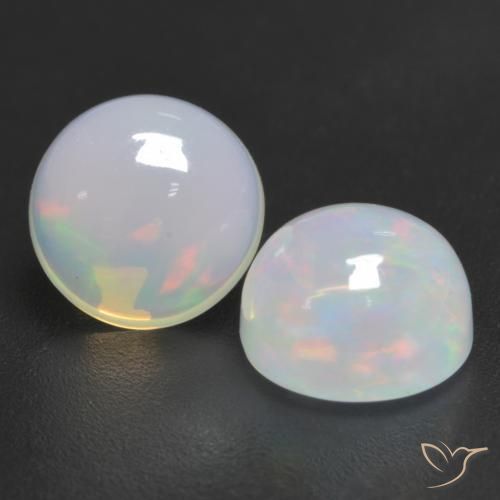 Gemme di Opale Multicolore naturale da 2.07 ct, Rotondo, Trasparente