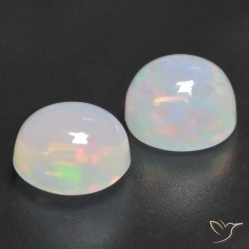 Gemme di Opale Multicolore naturale da 2.07 ct, Rotondo, Trasparente