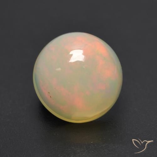 0.95ct Naturale Multicolore Opale, Rotondo, Traslucido