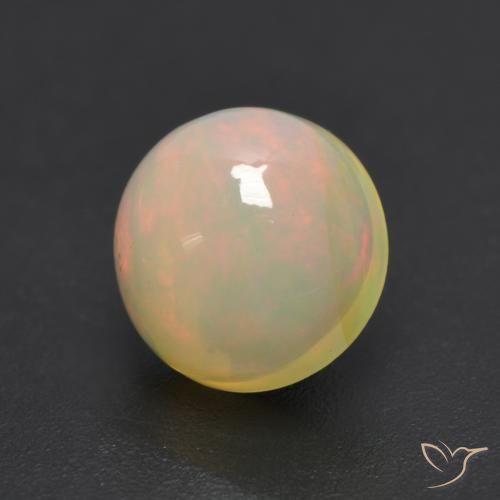Opale Multicolore naturale da 0.95 ct, Rotondo, Traslucido