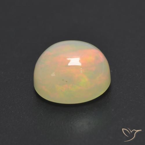Opale Multicolore naturale da 0.95 ct, Rotondo, Traslucido