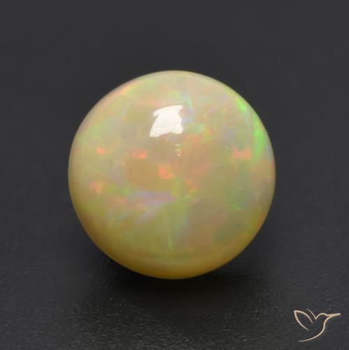 Pietra preziosa opale rotonda da 1,1 carati, Opale certificato sciolto dall'Etiopia, Gemma naturale non trattata, 7,2 mm, Photo A