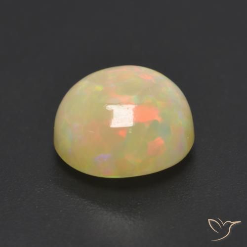 Opale Multicolore naturale da 1.10 ct, Rotondo, Traslucido