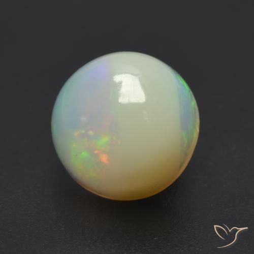 Opale Multicolore naturale da 0.82 ct, Rotondo, Traslucido