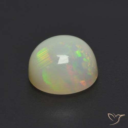 Opale Multicolore naturale da 0.82 ct, Rotondo, Traslucido