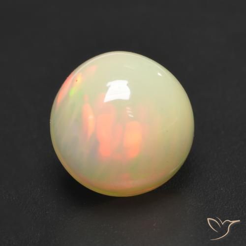 1.08ct Naturale Multicolore Opale, Rotondo, Traslucido