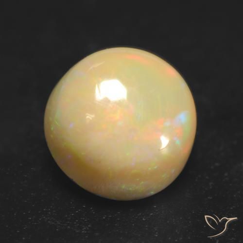 0.89ct Naturale Multicolore Opale, Rotondo, Traslucido