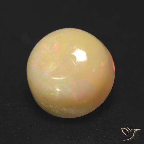 Opale Multicolore naturale da 0.89 ct, Rotondo, Traslucido