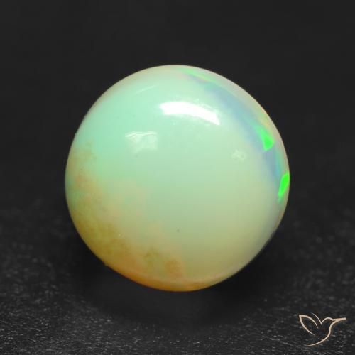0.85ct Naturale Multicolore Opale, Rotondo, Trasparente
