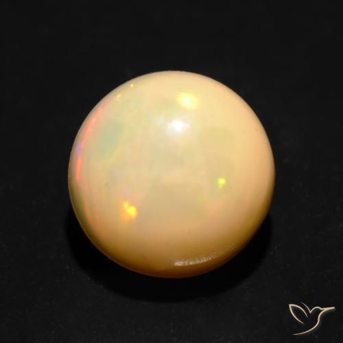 1.10ct Naturale Multicolore Opale, Rotondo, Traslucido