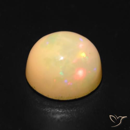 Opale Multicolore naturale da 1.10 ct, Rotondo, Traslucido