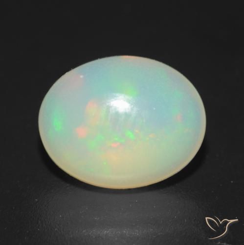 1.15ct Naturale Multicolore Opale, Ovale, Traslucido