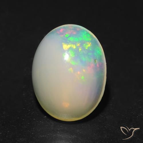 1.08ct Naturale Multicolore Opale, Ovale, Trasparente