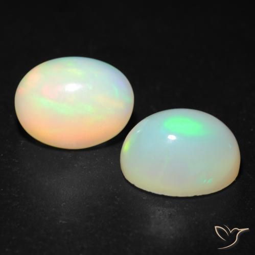 Gemme di Opale Multicolore naturale da 2.77 ct, Ovale, Trasparente