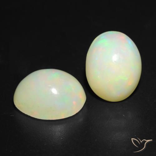 2.59ctw Naturale Multicolore Opale, Ovale, Traslucido