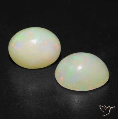Gemme di Opale Multicolore naturale da 2.59 ct, Ovale, Traslucido