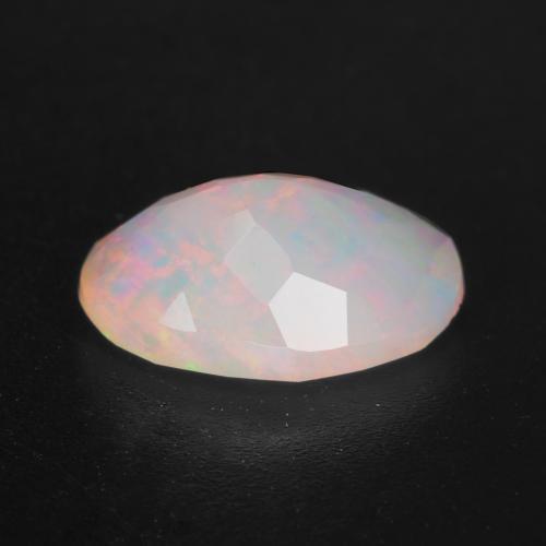 Opale multicolore naturale da 1,23 ct, taglio ovale, traslucido