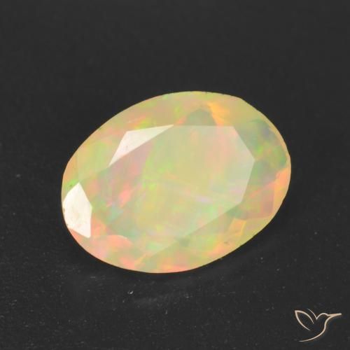 Opale Multicolore naturale da 1.09 ct, Ovale, Traslucido