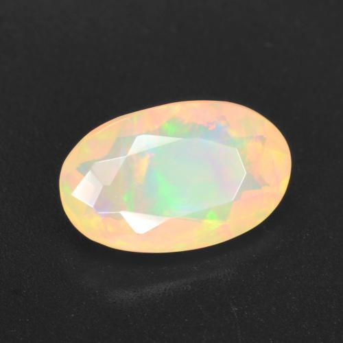 Opale Multicolore naturale da 1.33 ct, Taglio ovale, Trasparente