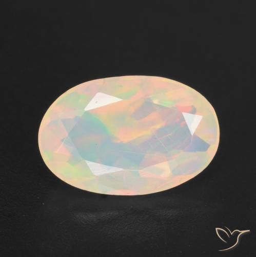 1.42ct Naturale Multicolore Opale, Ovale, Trasparente