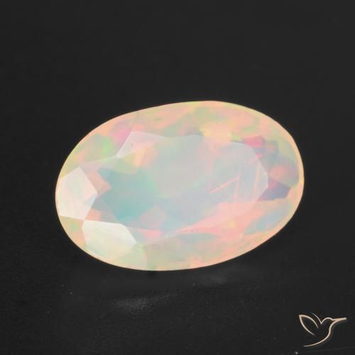 Opale Multicolore naturale da 1.42 ct, Ovale, Trasparente
