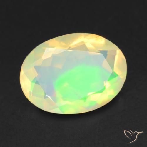 Opale Multicolore naturale da 0.73 ct, Ovale, Trasparente