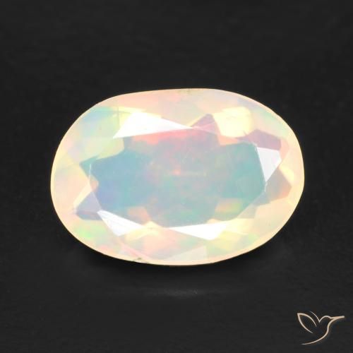 1.03ct Naturale Multicolore Opale, Ovale, Trasparente